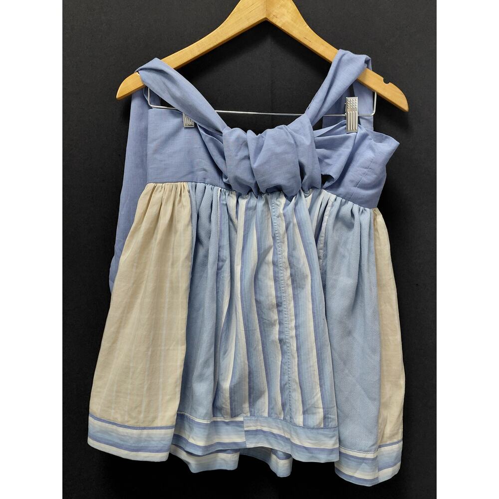 Liz Alig Recycled Fabric Top Blue Solid Sleeveless Size M